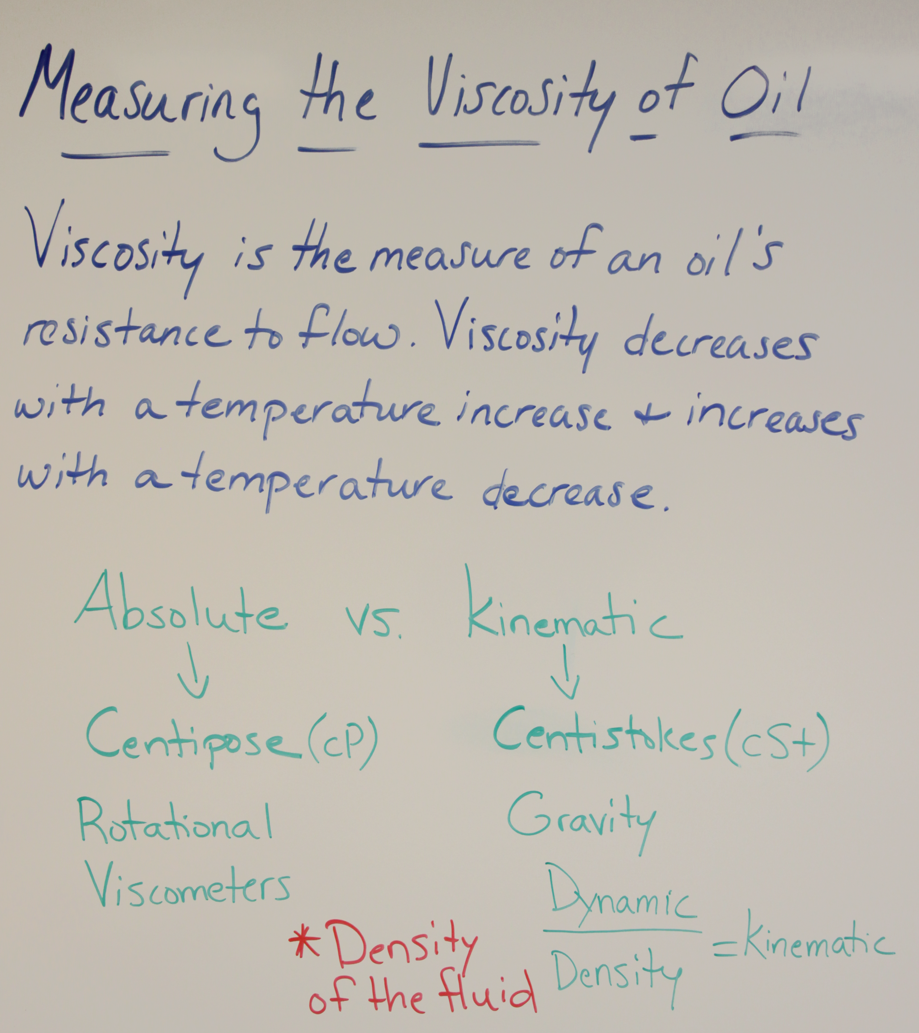 Measuring Oil Viscosity